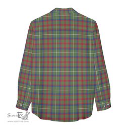 ScotsTee Shop Scottish Shaw Green Modern Clan Tartan Womens Long Sleeve Shirt