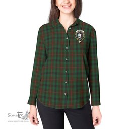 ScotsTee Shop Scottish Tennant Clan Crest Tartan Womens Long Sleeve Shirt
