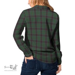 ScotsTee Shop Scottish Sinclair Hunting Clan Crest Tartan Womens Long Sleeve Shirt