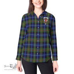ScotsTee Shop Scottish Smith Modern Clan Crest Tartan Womens Long Sleeve Shirt