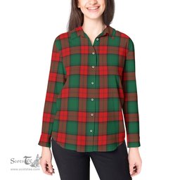 ScotsTee Shop Scottish Stewart Atholl Modern Clan Tartan Womens Long Sleeve Shirt