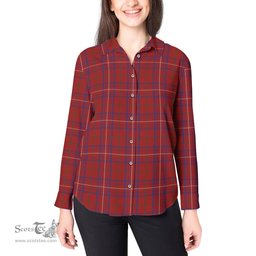 ScotsTee Shop Scottish Rose Clan Tartan Womens Long Sleeve Shirt