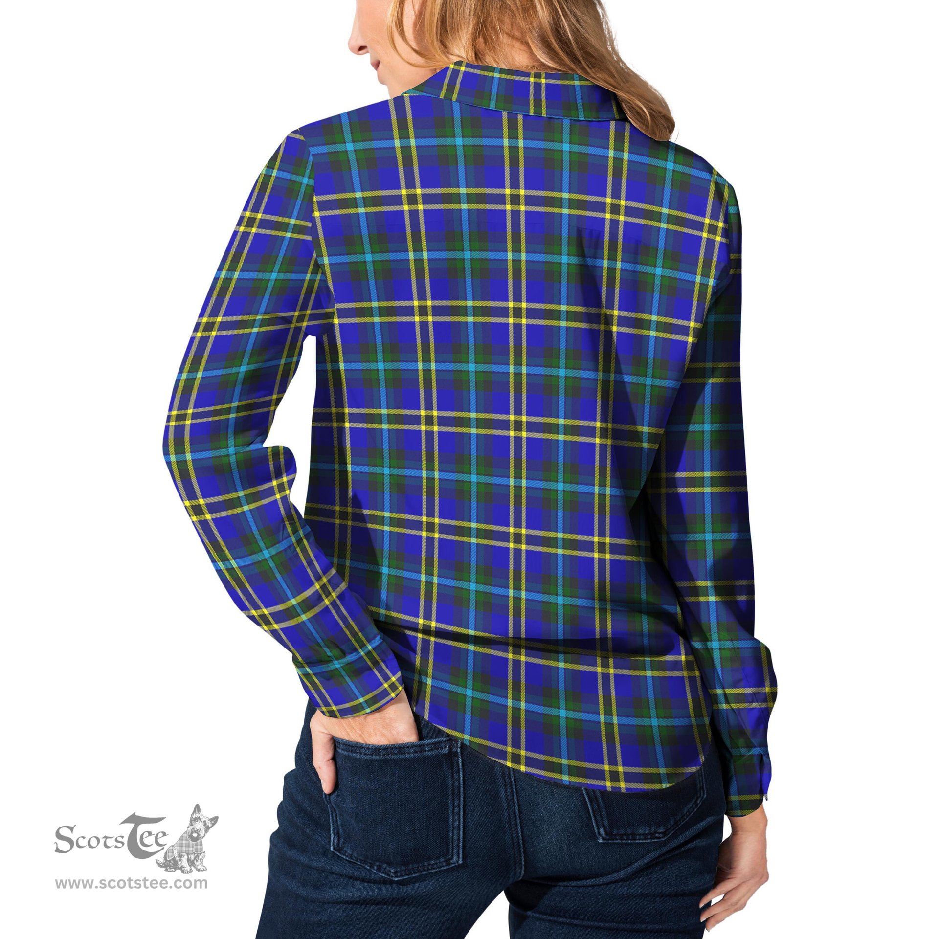 ScotsTee Shop Scottish Weir Modern Clan Tartan Womens Long Sleeve Shirt