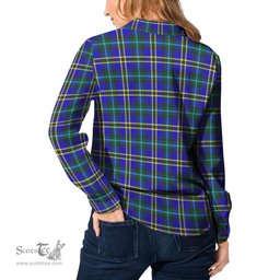 ScotsTee Shop Scottish Weir Modern Clan Tartan Womens Long Sleeve Shirt