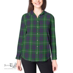 ScotsTee Shop Scottish MacIntyre Hunting Clan Tartan Womens Long Sleeve Shirt