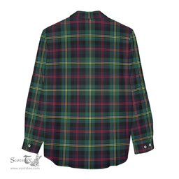 ScotsTee Shop Scottish Malcolm Modern Clan Crest Tartan Womens Long Sleeve Shirt