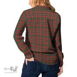 ScotsTee Shop Scottish MacInnes Hastie Clan Crest Tartan Womens Long Sleeve Shirt