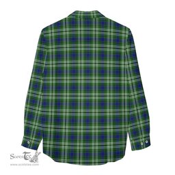 ScotsTee Shop Scottish Purves Clan Crest Tartan Womens Long Sleeve Shirt
