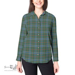 ScotsTee Shop Scottish Ogilvie (Ogilvy) Hunting Ancient Clan Tartan Womens Long Sleeve Shirt