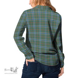 ScotsTee Shop Scottish Ogilvie (Ogilvy) Hunting Ancient Clan Tartan Womens Long Sleeve Shirt