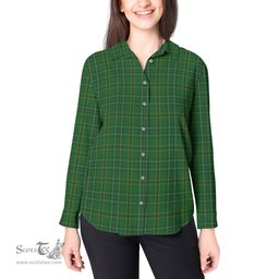 ScotsTee Shop Scottish Wexford County Ireland Clan Tartan Womens Long Sleeve Shirt