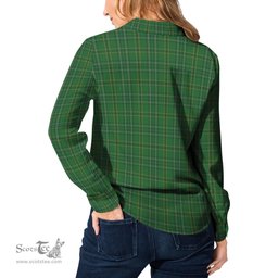 ScotsTee Shop Scottish Wexford County Ireland Clan Tartan Womens Long Sleeve Shirt