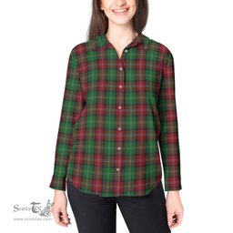 ScotsTee Shop Scottish Sawyer Clan Tartan Womens Long Sleeve Shirt