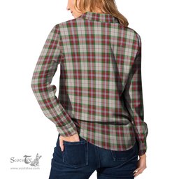 ScotsTee Shop Scottish MacLean Dress Clan Crest Tartan Womens Long Sleeve Shirt