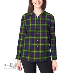 ScotsTee Shop Scottish Watson Modern Clan Tartan Womens Long Sleeve Shirt