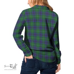 ScotsTee Shop Scottish Oliphant Clan Tartan Womens Long Sleeve Shirt