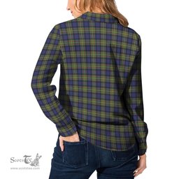 ScotsTee Shop Scottish MacLaren Modern Clan Crest Tartan Womens Long Sleeve Shirt