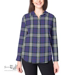 ScotsTee Shop Scottish Sinclair Dress Clan Tartan Womens Long Sleeve Shirt