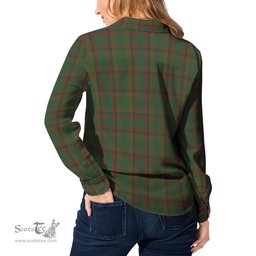 ScotsTee Shop Scottish Macnaughton Hunting Clan Crest Tartan Womens Long Sleeve Shirt
