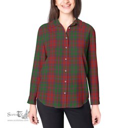 ScotsTee Shop Scottish Stewart of Appin Clan Tartan Womens Long Sleeve Shirt
