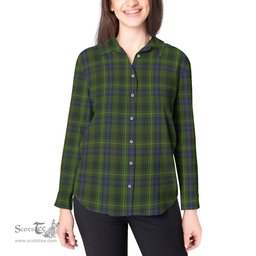 ScotsTee Shop Scottish Stewart Hunting Clan Tartan Womens Long Sleeve Shirt