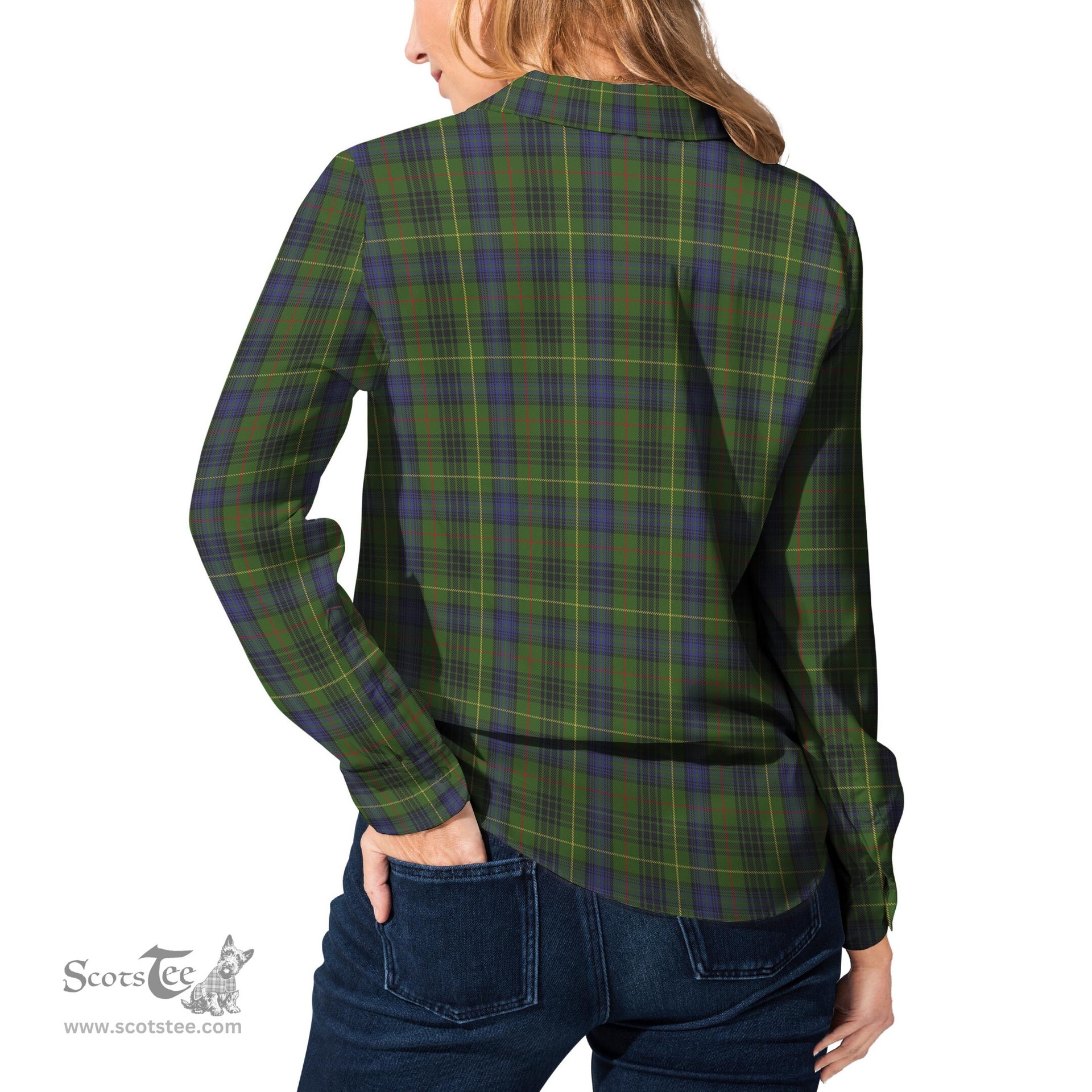 ScotsTee Shop Scottish Stewart Hunting Clan Tartan Womens Long Sleeve Shirt
