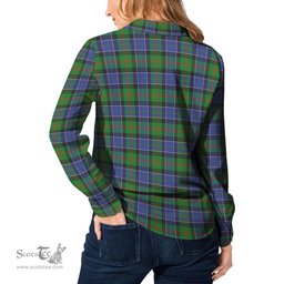 ScotsTee Shop Scottish Paterson Clan Tartan Womens Long Sleeve Shirt