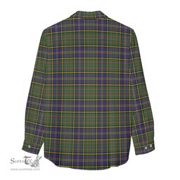 ScotsTee Shop Scottish MacMillan Hunting Modern Clan Tartan Womens Long Sleeve Shirt