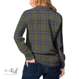 ScotsTee Shop Scottish MacMillan Hunting Modern Clan Tartan Womens Long Sleeve Shirt