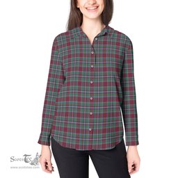 ScotsTee Shop Scottish Spens (Spence) Clan Tartan Womens Long Sleeve Shirt
