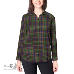 ScotsTee Shop Scottish Vosko Clan Tartan Womens Long Sleeve Shirt