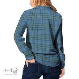 ScotsTee Shop Scottish Matheson Hunting Ancient Clan Crest Tartan Womens Long Sleeve Shirt