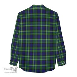 ScotsTee Shop Scottish MacNeil of Colonsay Modern Clan Tartan Womens Long Sleeve Shirt