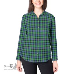 ScotsTee Shop Scottish Murray of Atholl Ancient Clan Tartan Womens Long Sleeve Shirt
