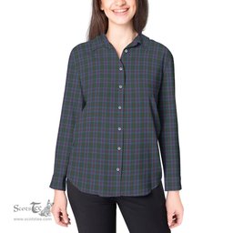 ScotsTee Shop Scottish MacHardy Clan Tartan Womens Long Sleeve Shirt