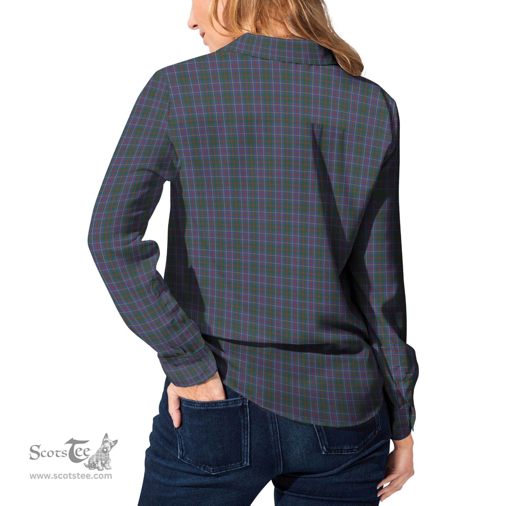 ScotsTee Shop Scottish MacHardy Clan Tartan Womens Long Sleeve Shirt