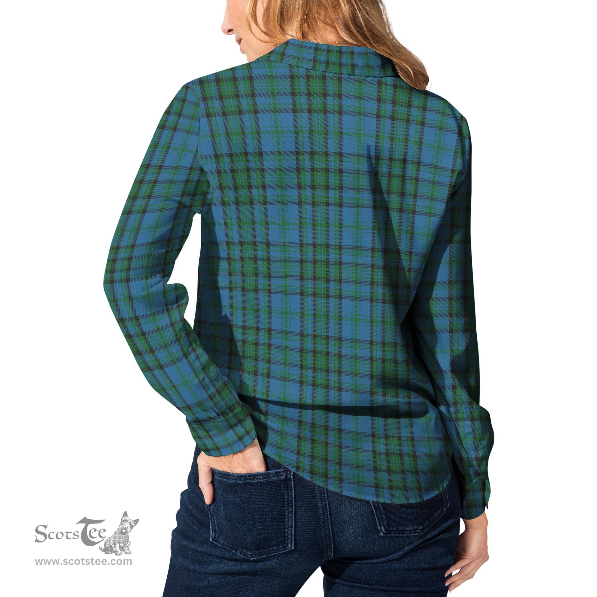 ScotsTee Shop Scottish Matheson Hunting Clan Tartan Womens Long Sleeve Shirt