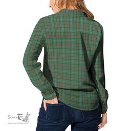 ScotsTee Shop Scottish Ralston USA Clan Crest Tartan Womens Long Sleeve Shirt