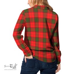 ScotsTee Shop Scottish Maxtone Clan Tartan Womens Long Sleeve Shirt