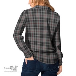 ScotsTee Shop Scottish Thompson Grey Clan Crest Tartan Womens Long Sleeve Shirt