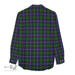 ScotsTee Shop Scottish Russell Modern Clan Tartan Womens Long Sleeve Shirt