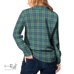 ScotsTee Shop Scottish MacNeil of Colonsay Ancient Clan Crest Tartan Womens Long Sleeve Shirt