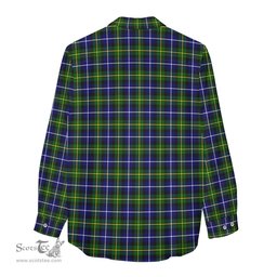 ScotsTee Shop Scottish MacNeil of Barra Modern Clan Crest Tartan Womens Long Sleeve Shirt
