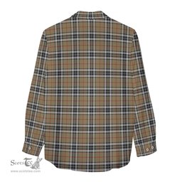 ScotsTee Shop Scottish Thomson Camel Clan Crest Tartan Womens Long Sleeve Shirt