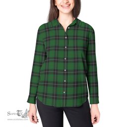 ScotsTee Shop Scottish Raeside Clan Tartan Womens Long Sleeve Shirt
