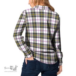 ScotsTee Shop Scottish MacPherson Dress Modern Clan Crest Tartan Womens Long Sleeve Shirt