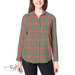 ScotsTee Shop Scottish MacIntosh Ancient Clan Tartan Womens Long Sleeve Shirt