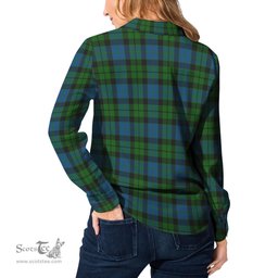 ScotsTee Shop Scottish MacKie Clan Crest Tartan Womens Long Sleeve Shirt