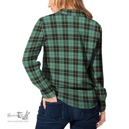 ScotsTee Shop Scottish Wallace Hunting Ancient Clan Tartan Womens Long Sleeve Shirt