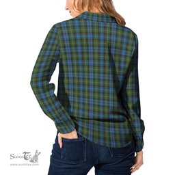 ScotsTee Shop Scottish MacKenzie Clan Tartan Womens Long Sleeve Shirt